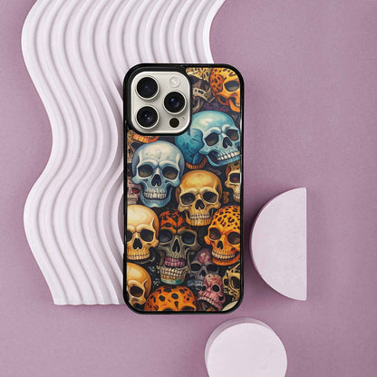 iPhone 16 Pro Max Case — Skulls Pattern Hundreds Of Sma, Original Design Phone Case
