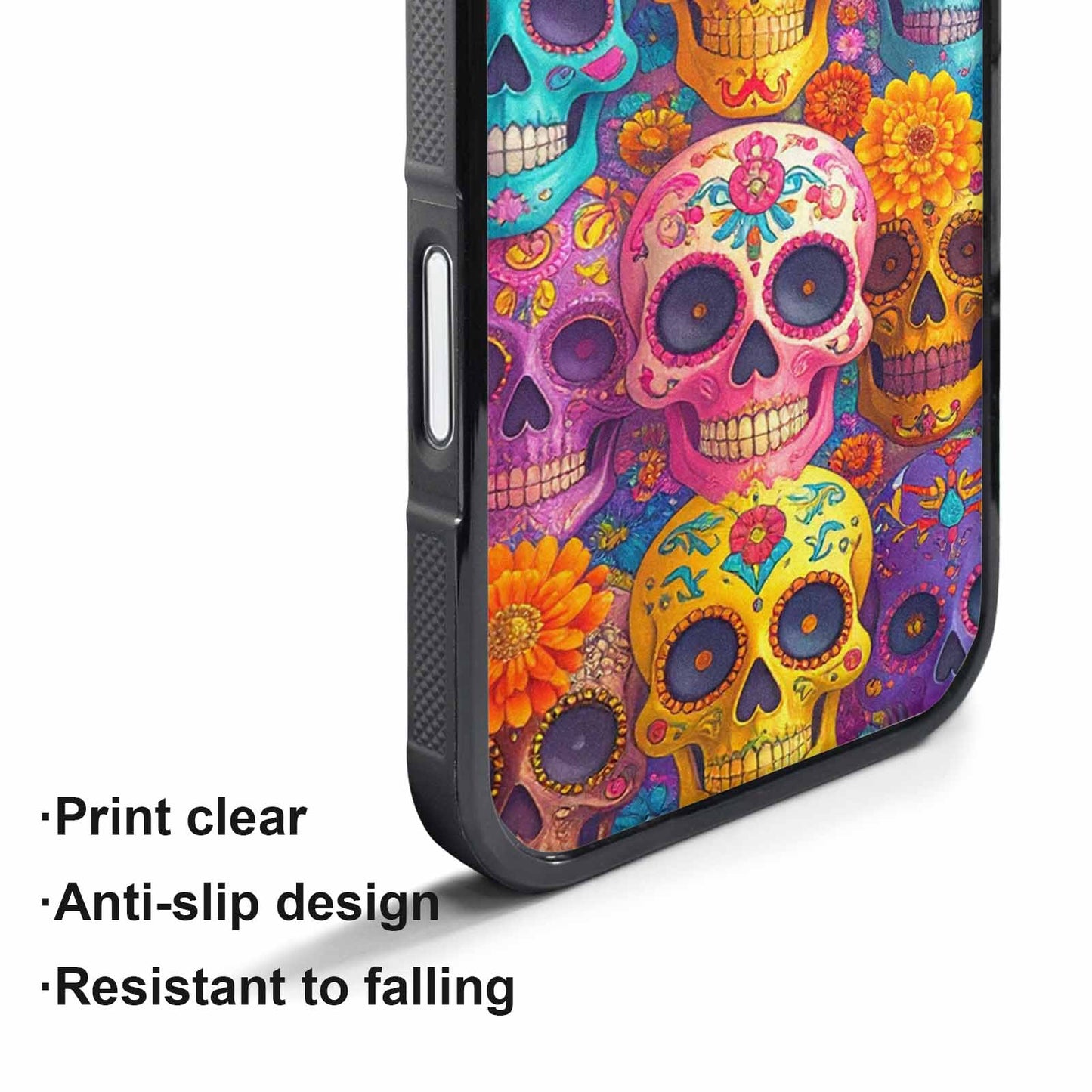 iPhone 17 Air Case — Ornate Candy Color Skull Pattern Gothic, Custom Designed Case Cover