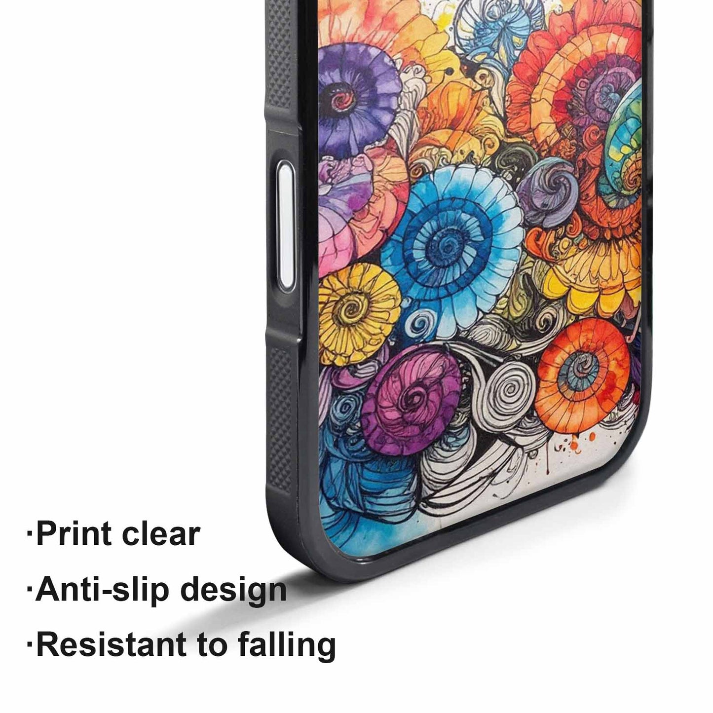 iPhone 17 Pro Max Case — Tie Dye Swirls (black Tie Dye, Custom Designed Case Cover