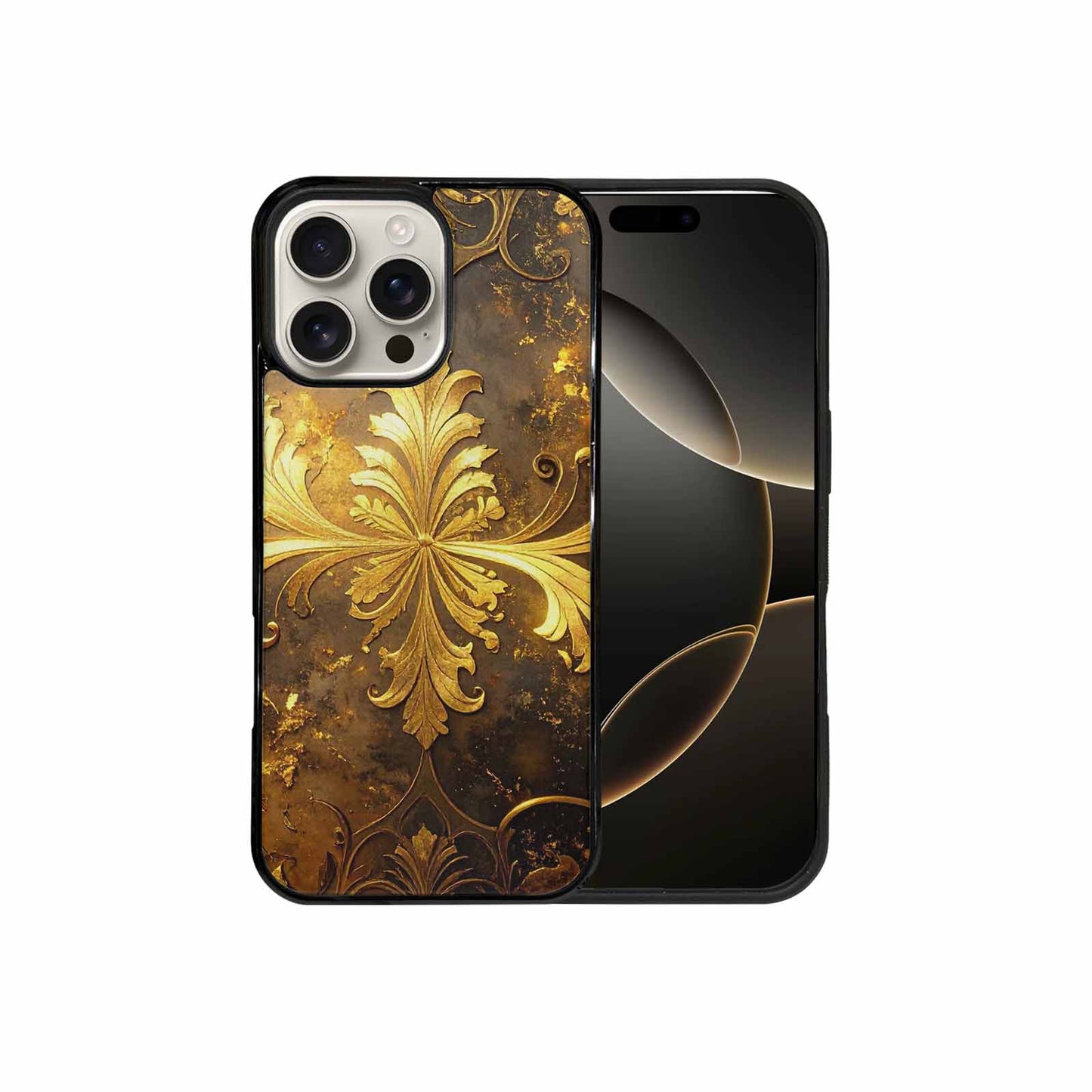 iPhone 16 Pro Max Case — Klimt Gold Leaf Artwork Pattern, Custom Phone Case