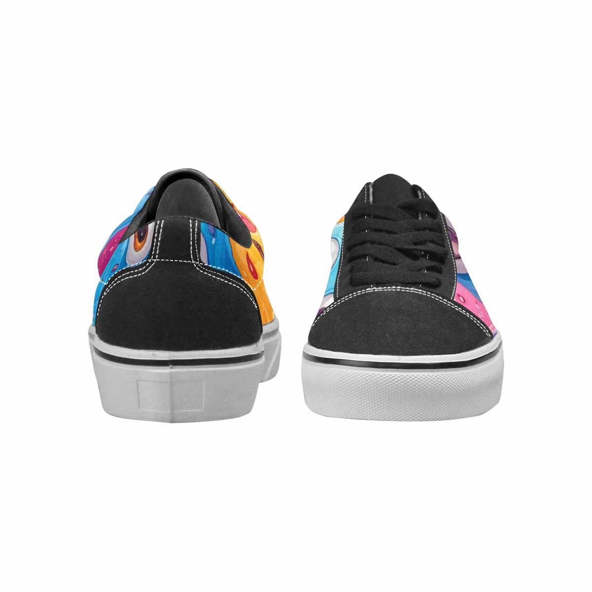WOMEN'S Melting Icecream Monster Cherry Canvas Lace-Up Aesthetic Custom Sneakers