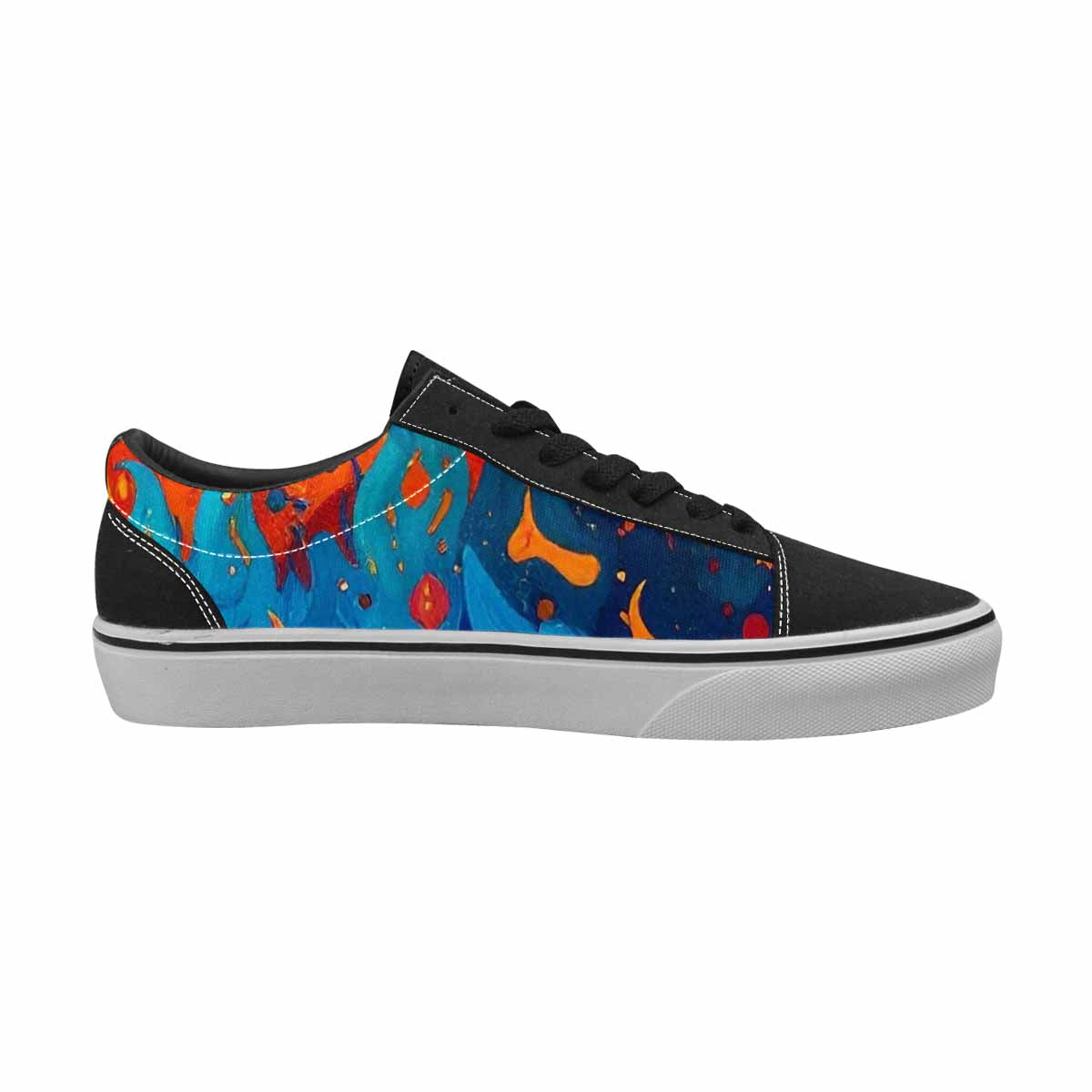 WOMEN'S Flame Burst Lace-Up Canvas Dark Academia Sneakers
