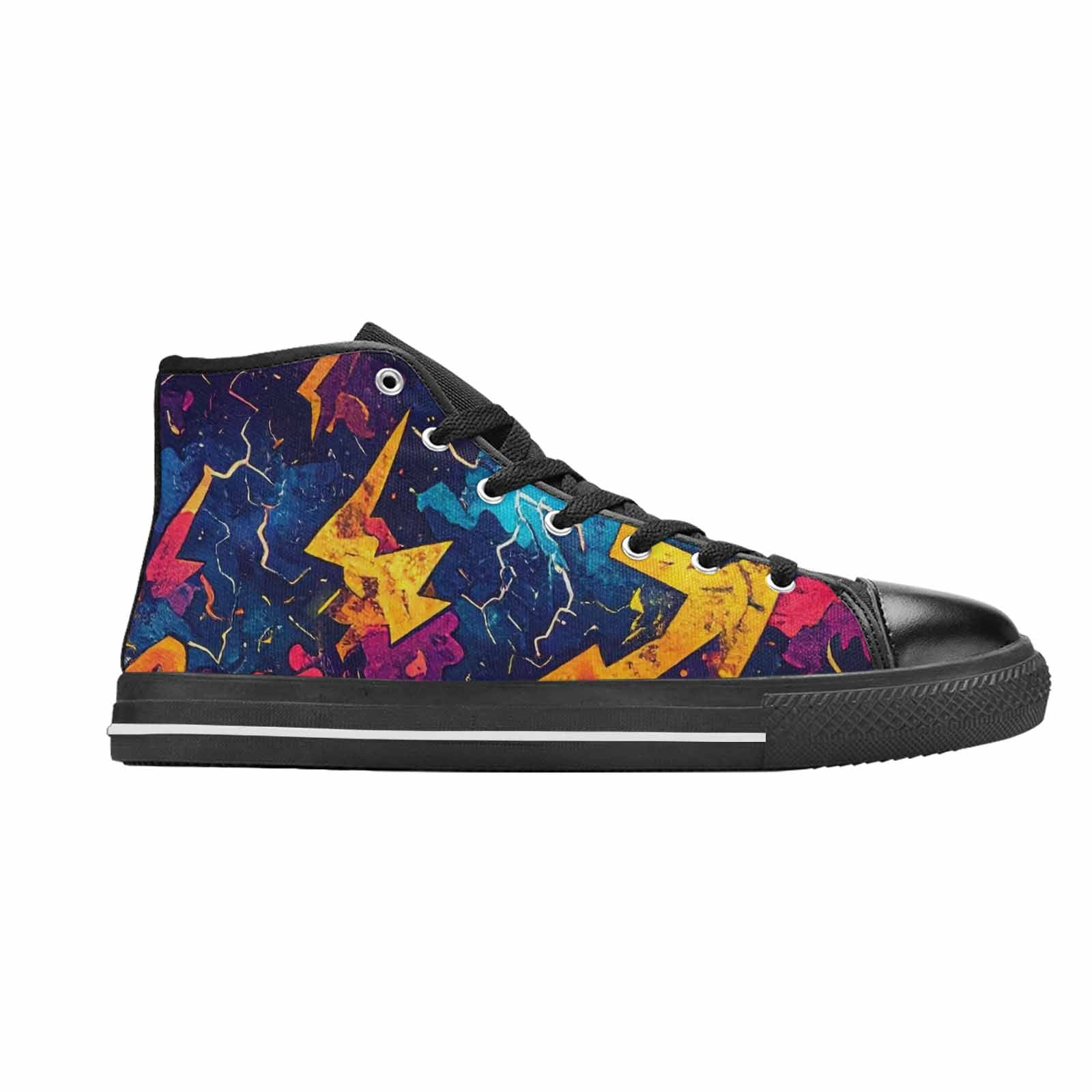 MEN'S Lightning Bolt High Top Canvas Dreamcore Custom Shoes