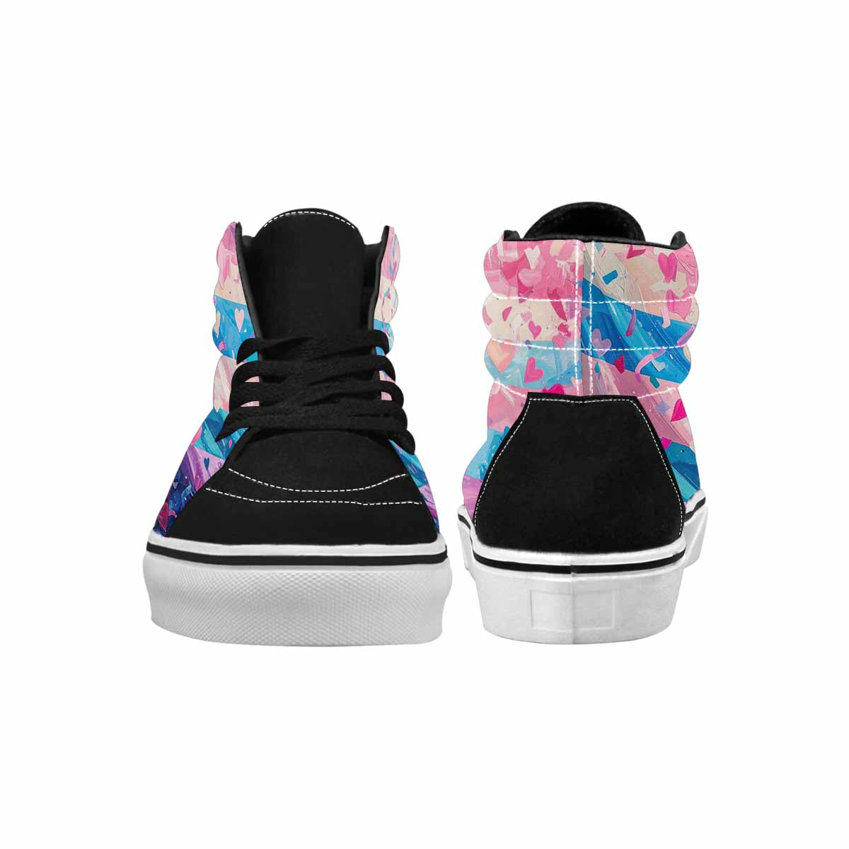 MEN'S Transgender Pride Flag High Top Canvas Grunge Custom Shoes