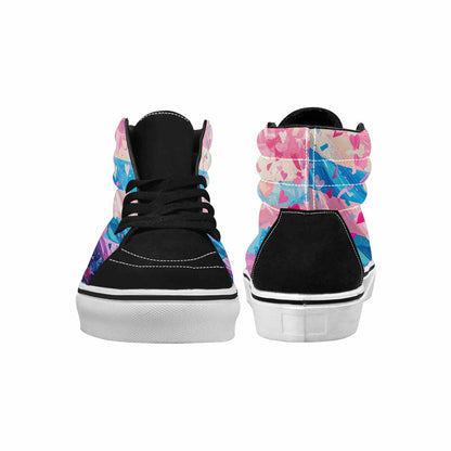 MEN'S Transgender Pride Flag High Top Canvas Grunge Custom Shoes