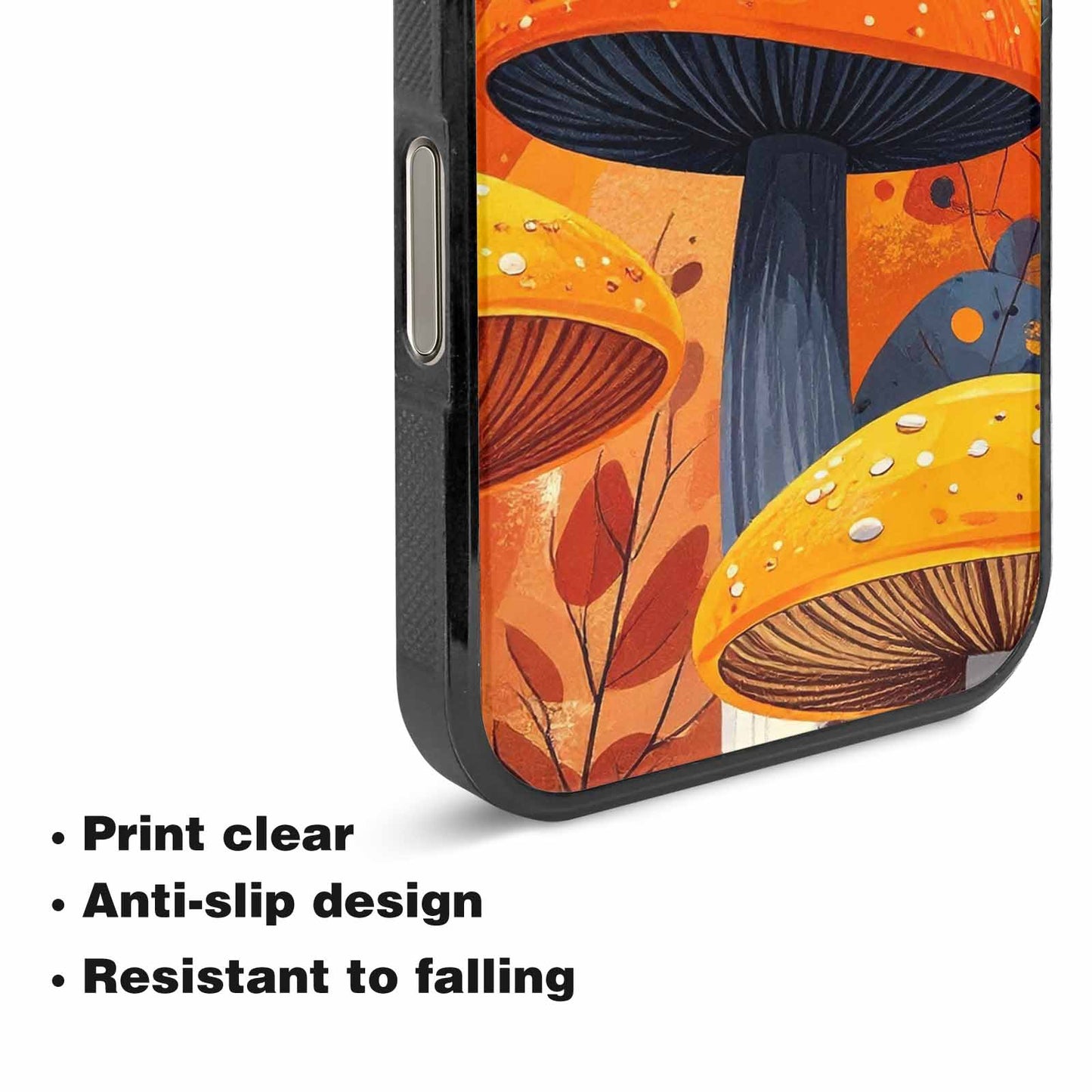 iPhone 16 Pro Case — Bold Autumn Mushroom Bold Autumn Mushroom, Custom Print Case Cover