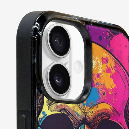 iPhone 16 Case — Skulls Splatter Comic, Original Design Phone Case