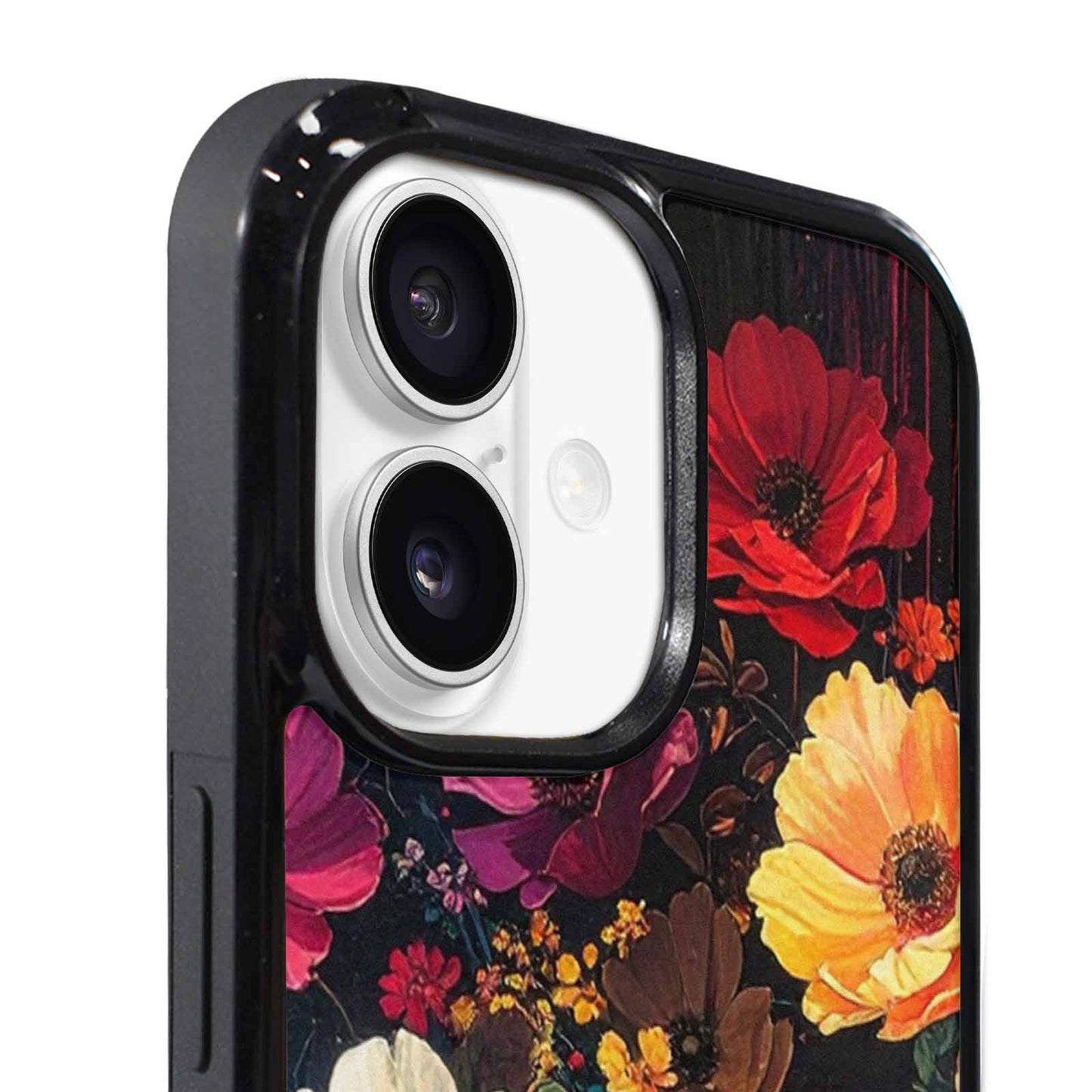 iPhone 17 Case — Shadowy Glitch Floral Pattern Floral, Custom Art Phone Cover
