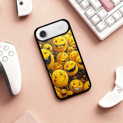 iPhone 17 Air Case — Melting Moon Smiley Yellow Version Original, Custom Made Phone Cover