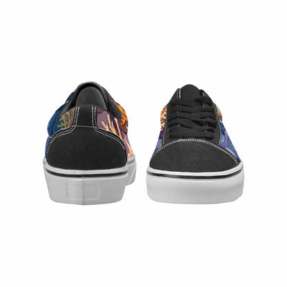 WOMEN'S Fish Scale Coral Canvas Lace-Up Neon Fantasy Custom Shoes