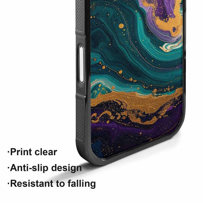 iPhone 17 Case — Marble Galaxy Swirl Galaxy Space, Personalized Phone Case