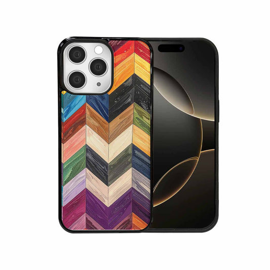 iPhone 15 Pro Max Case — Progress Pride Flag Color Theme Small, Custom Printed Phone Case