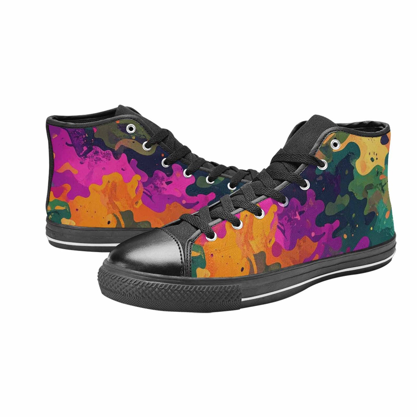 MEN'S Military Camouflage Blotch High Top Canvas Dark Academia Custom Shoes