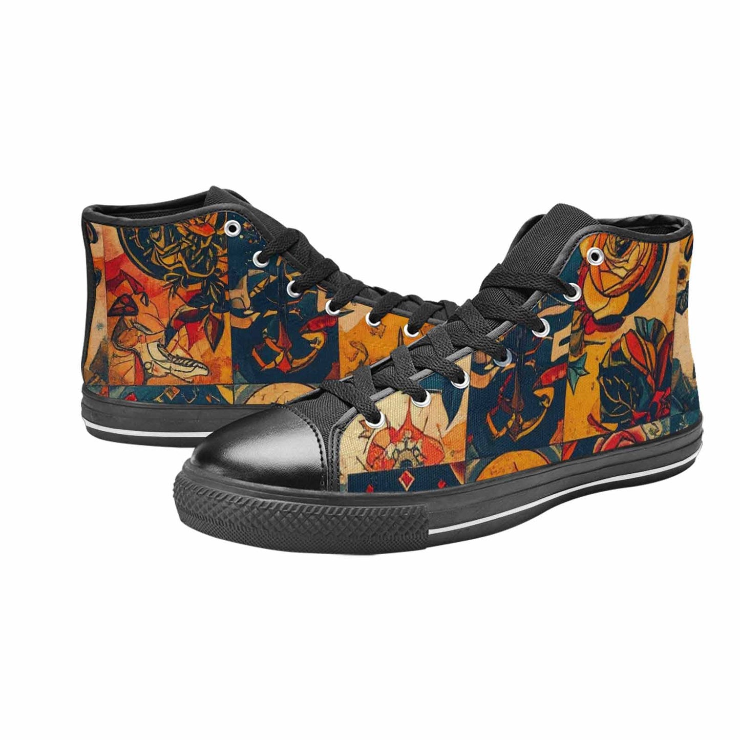 MEN'S Old School Tattoo High Top Canvas Surreal Shoes