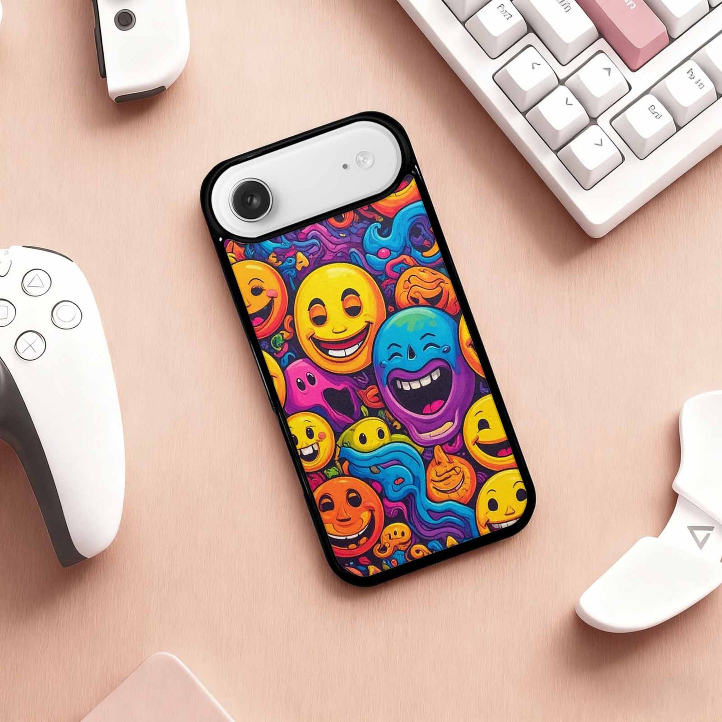 iPhone 17 Air Case — Small Yellow Smiley Face Acid Original, Custom Phone Case