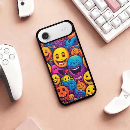 iPhone 17 Air Case — Small Yellow Smiley Face Acid Original, Custom Phone Case