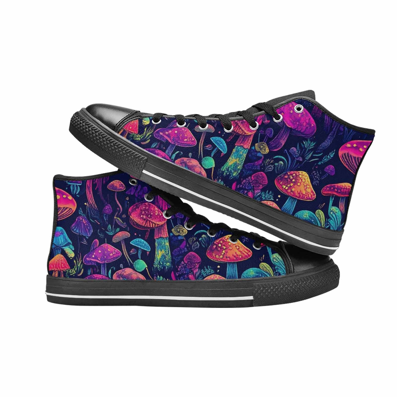 MEN'S Psychedelic Mushroom High Top Canvas Cottagecore Shoes