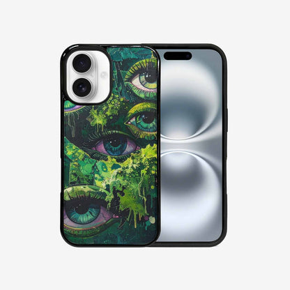 iPhone 16 Case — Reptile Eye Cartoon, Custom Printed Phone Case