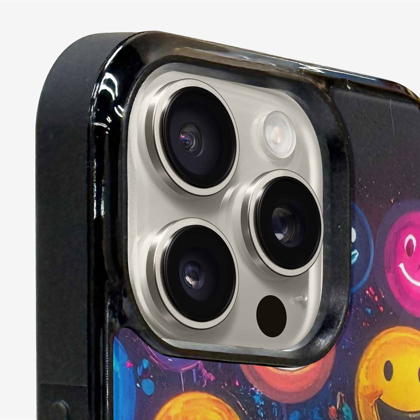 iPhone 16 Pro Case — Smiley Faces Glow Smiley Faces Pattern, Customized Protective Case