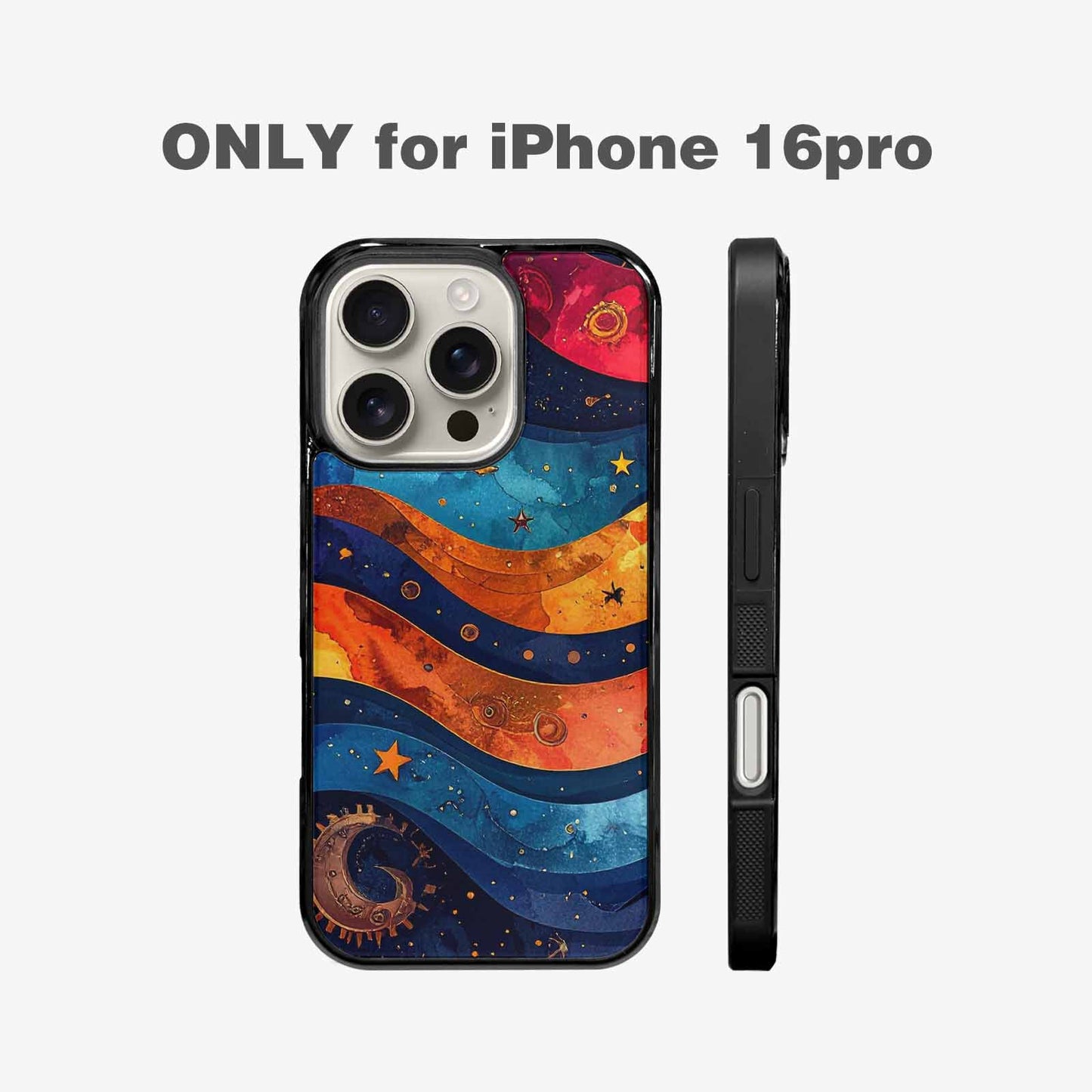 iPhone 16 Pro Case — Steampunk Galaxy Art Seamless Pattern Vibrant, Custom Art Phone Cover