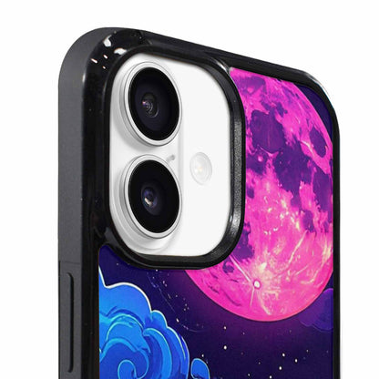 iPhone 17 Case — Neon Winter Moon Cartoon Cute, Custom Art Phone Cover