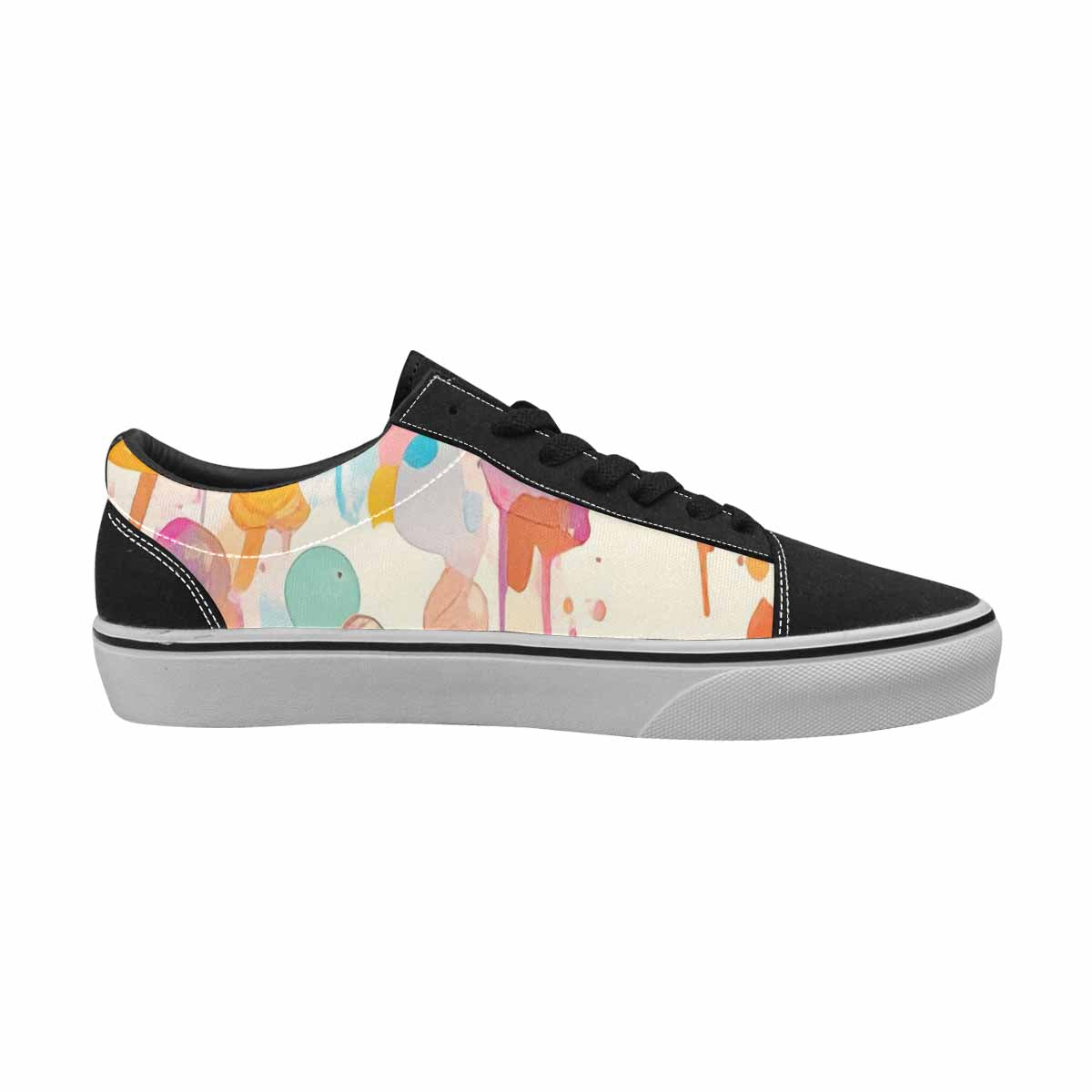 WOMEN'S Ice Cream Motif Ice Lace-Up Canvas Cottagecore Sneakers