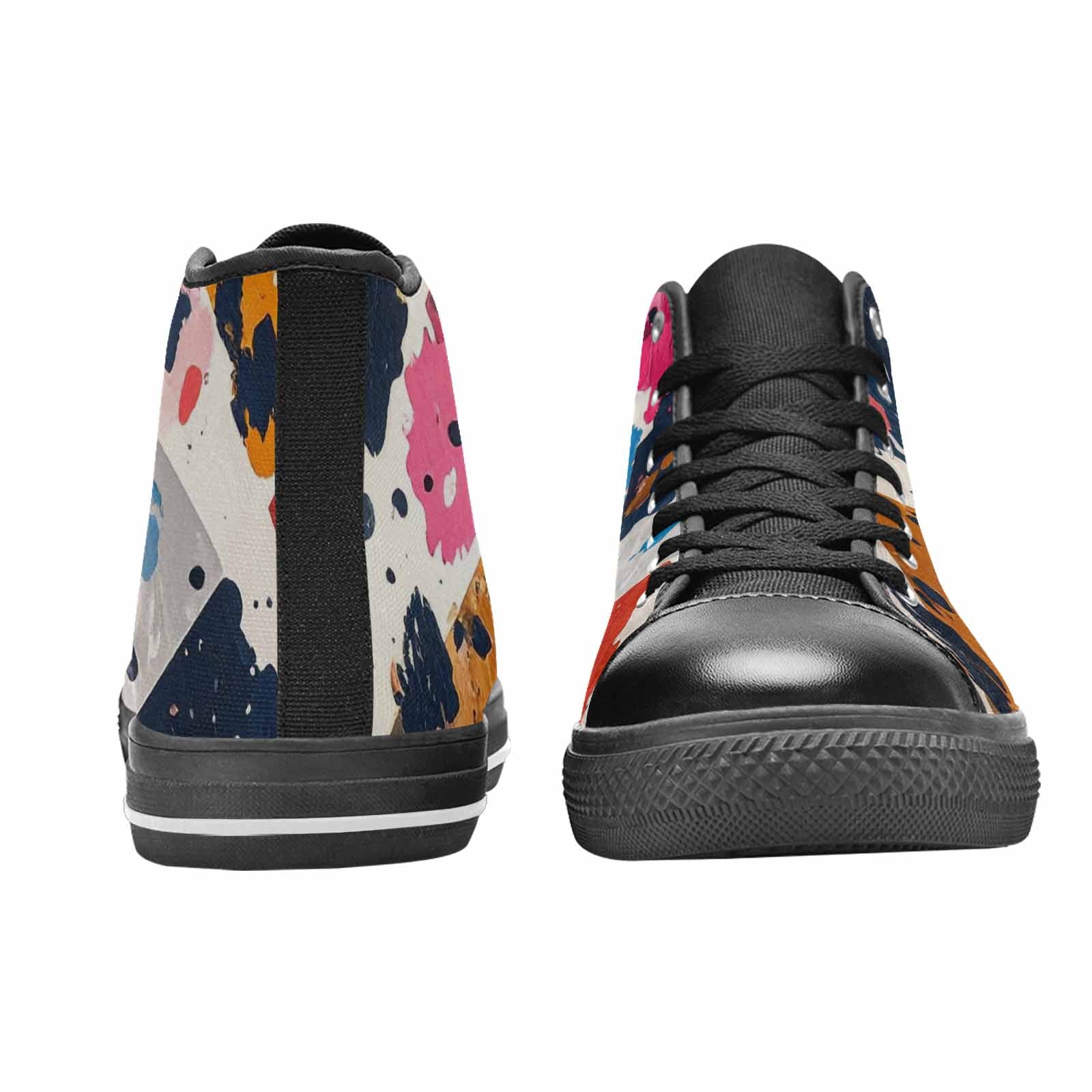WOMEN'S Cow Animal Print High Top Canvas Aesthetic Sneakers