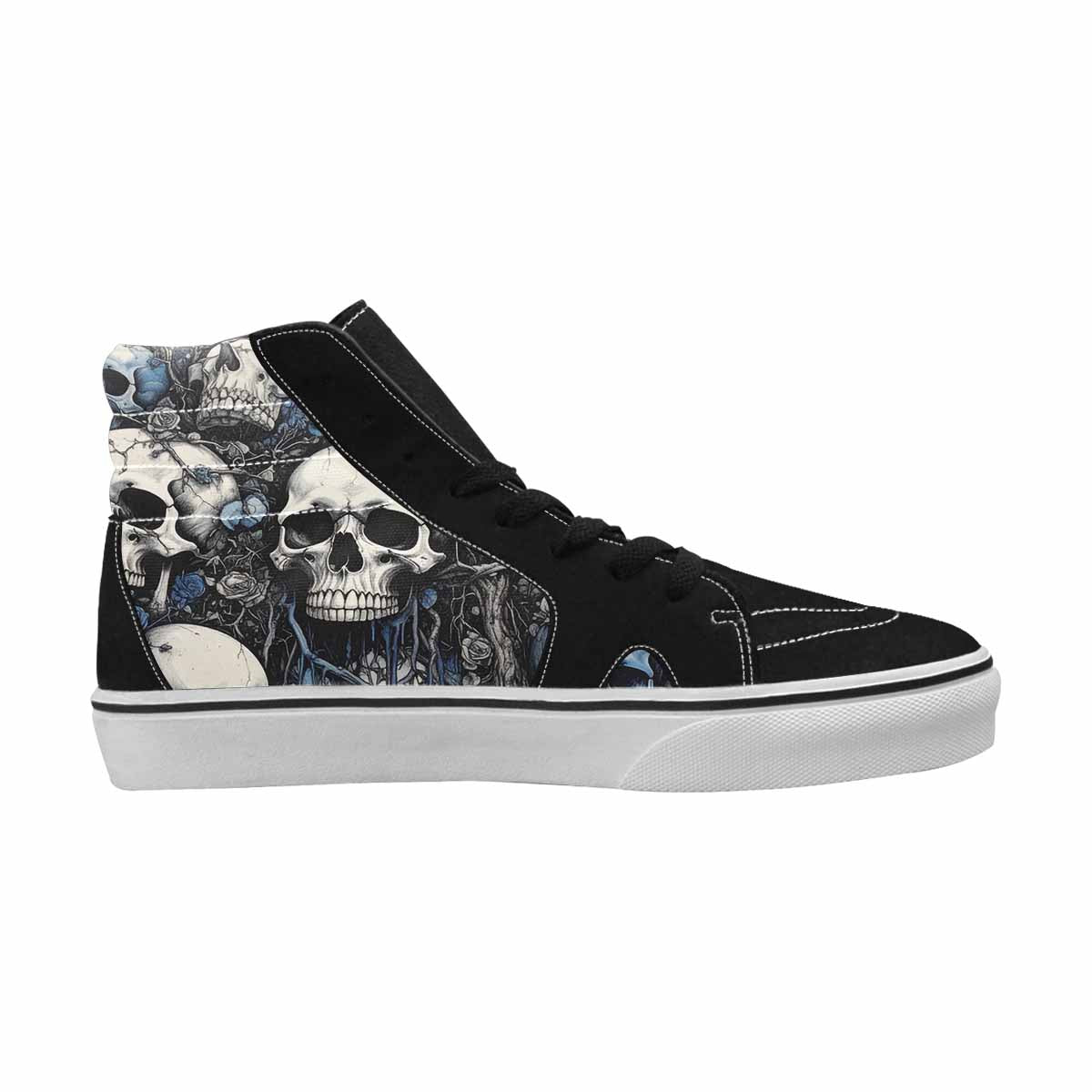 MEN'S Skull Roses High Top Canvas Cottagecore Custom Sneakers