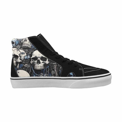 MEN'S Skull Roses High Top Canvas Cottagecore Custom Sneakers