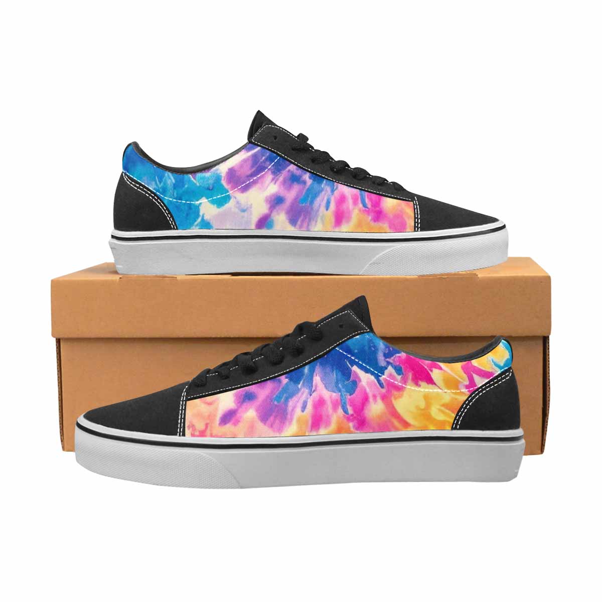 MEN'S Tie Dye Swirl Canvas Lace-Up Aesthetic Sneakers