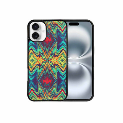 iPhone 16 Plus Case — Holographic Tribal Blaze, Custom Phone Case