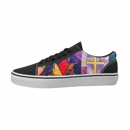 MEN'S Jesus Canvas Bold Print Surreal Handmade Custom Shoes