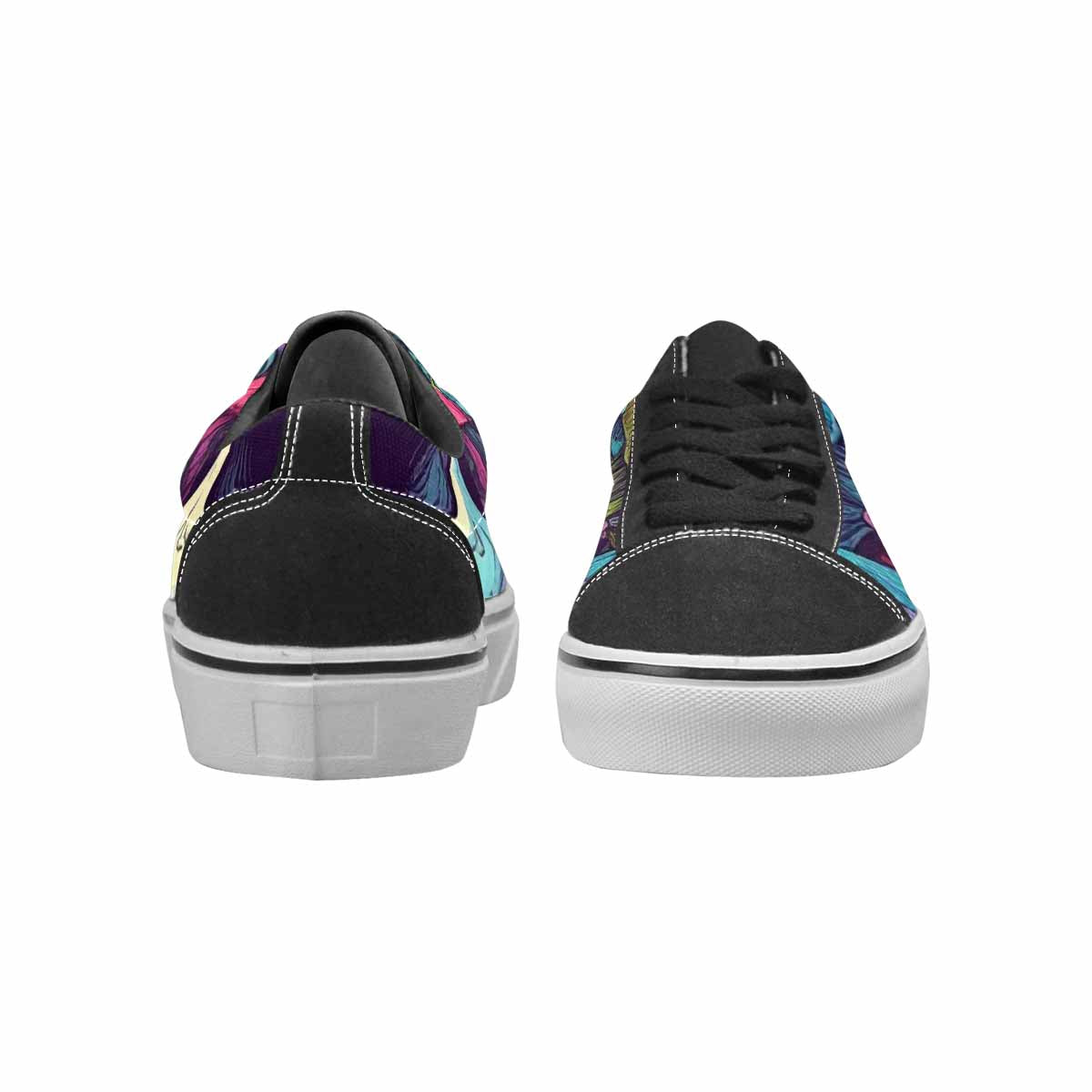 WOMEN'S Mushroom Skull Canvas Lace-Up Vivid Custom Sneakers