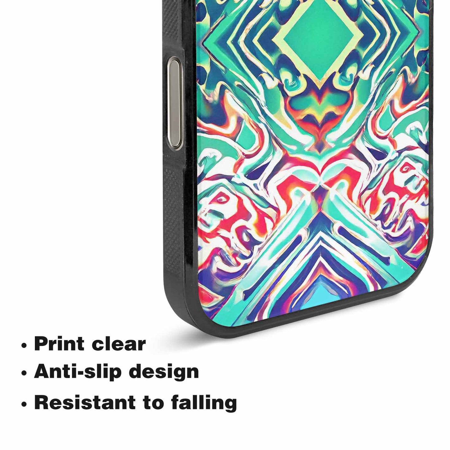 iPhone 16 Pro Case — Holographic Tribal Blaze, Custom Art Phone Cover