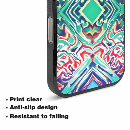 iPhone 16 Pro Case — Holographic Tribal Blaze, Custom Art Phone Cover
