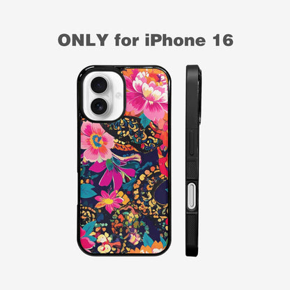 iPhone 16 Case — Floral Snake Print, Customized Protective Case