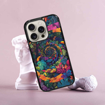 iPhone 16 Pro Case — Toucan Jungle Toucan Jungle Pattern Hundreds, Custom Printed Phone Case