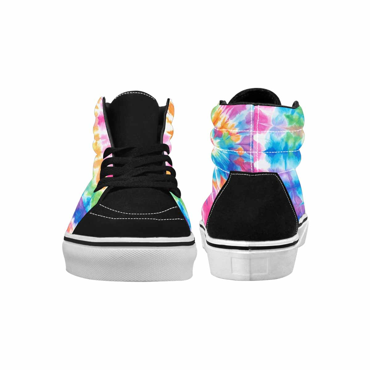WOMEN'S Tie Dye Rainbow Twist High Top Canvas Cottagecore Sneakers
