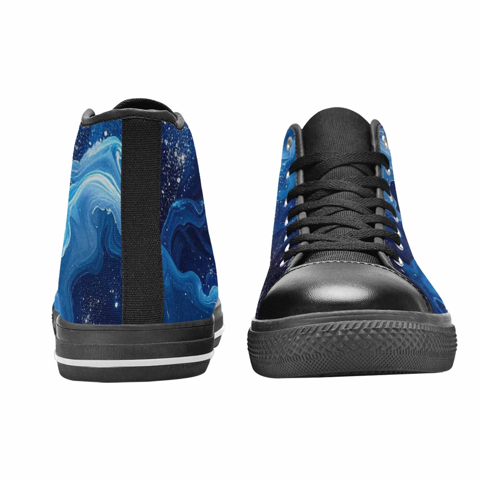 WOMEN'S Galaxy Art - High Top Canvas Vibrant Chaos Custom Shoes