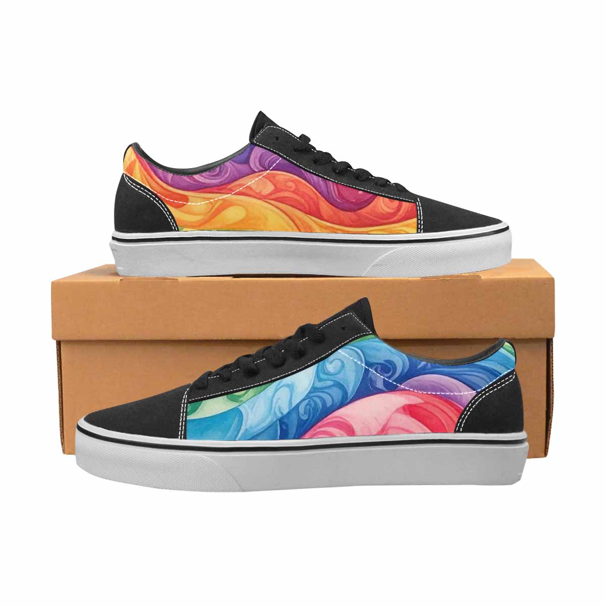 WOMEN'S Tie Dye Swirls Tie Lace-Up Canvas Dreamcore Shoes