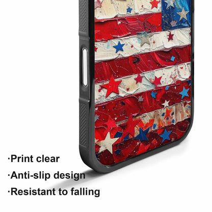 iPhone 17 Case — Patriotic Stars And Stripes Galaxy Space, Customized Protective Case