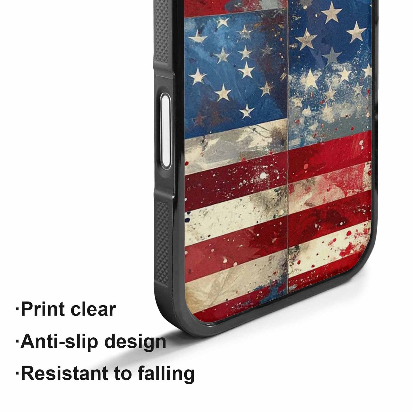 iPhone 17 Case — Small American Flag Stars Galaxy Space, Personalized Phone Case