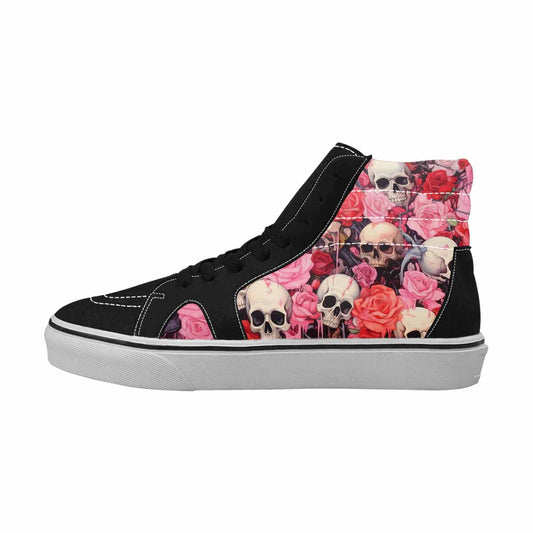 MEN'S Skulls Roses Skulls Roses High Top Canvas Dreamcore Custom Shoes