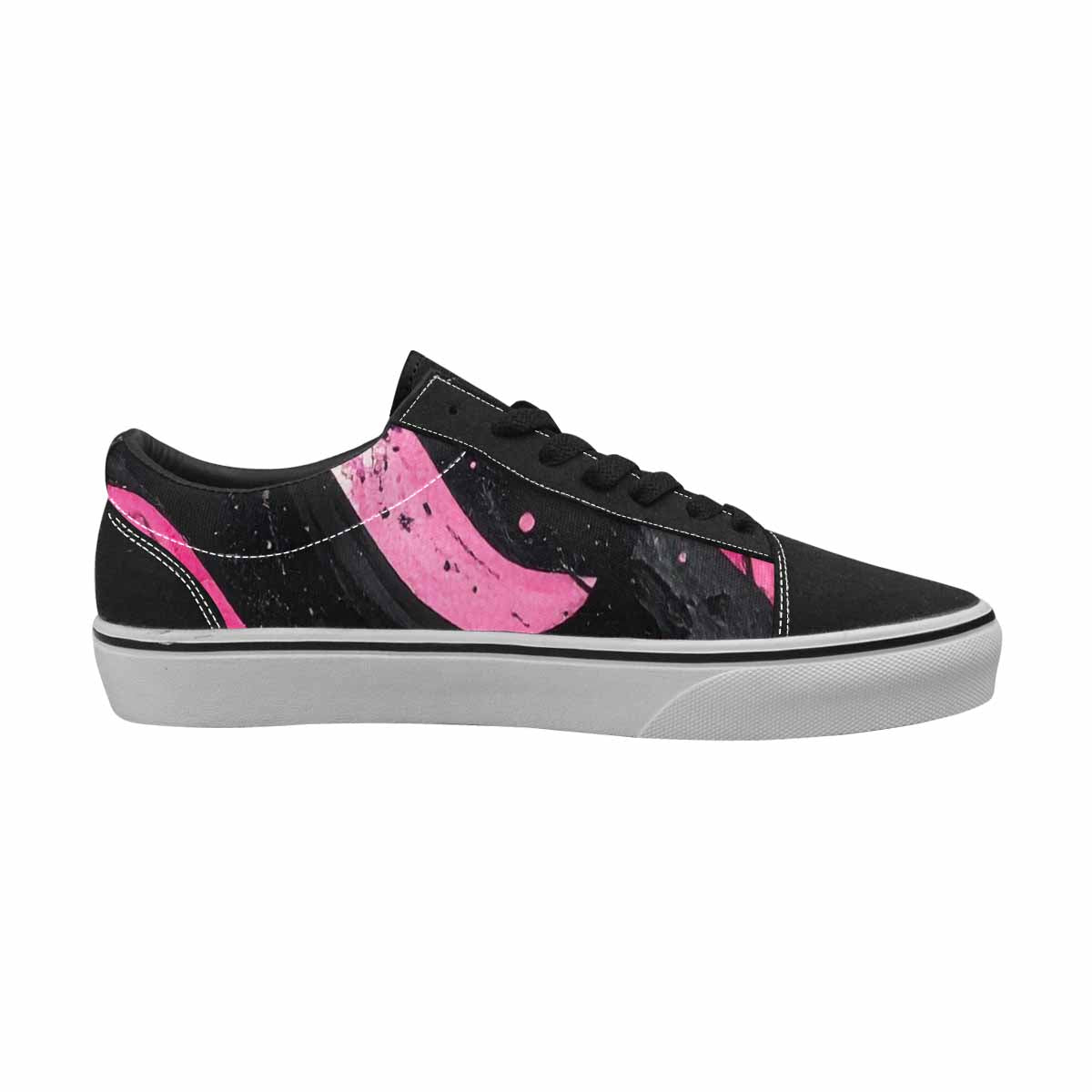 WOMEN'S Zebra Stripe Burst Lace-Up Canvas Y2K Custom Shoes