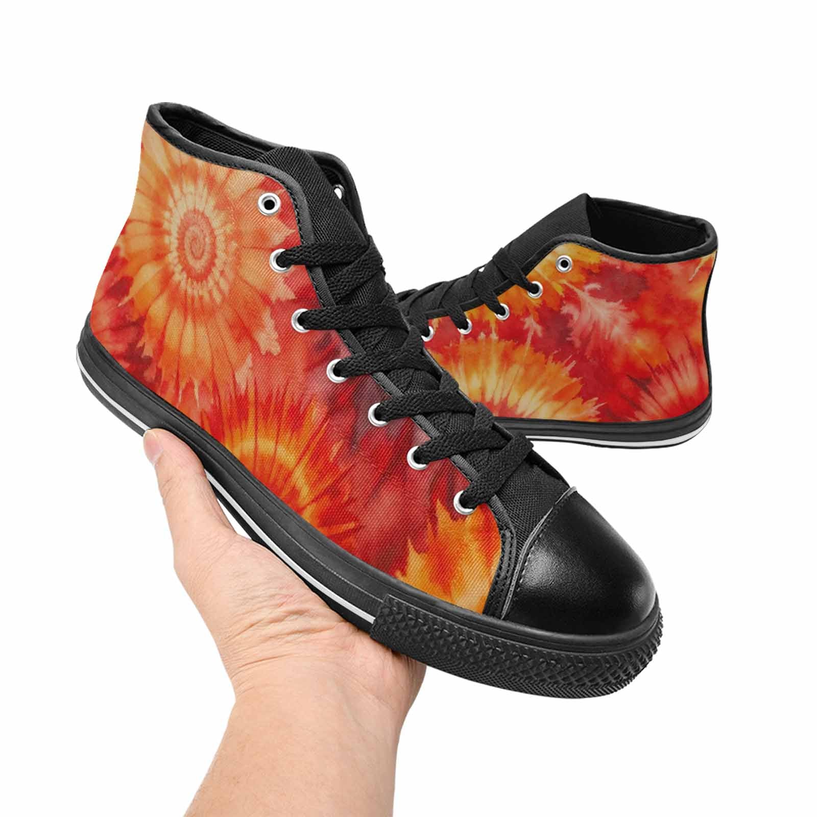 WOMEN'S Tie Dye - High Top Canvas Aesthetic Custom Shoes