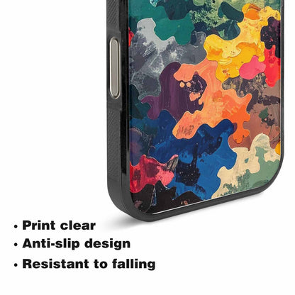 iPhone 15 Pro Max Case — Camo Patches Full Color Vibrant Camo, Custom Printed Phone Case