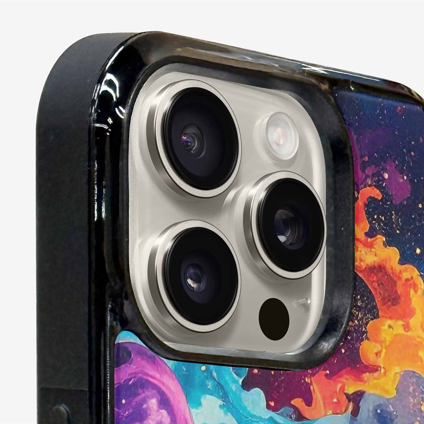 iPhone 16 Pro Case — Cosmic Creature And Object Mashup Pattern, Custom Printed Phone Case