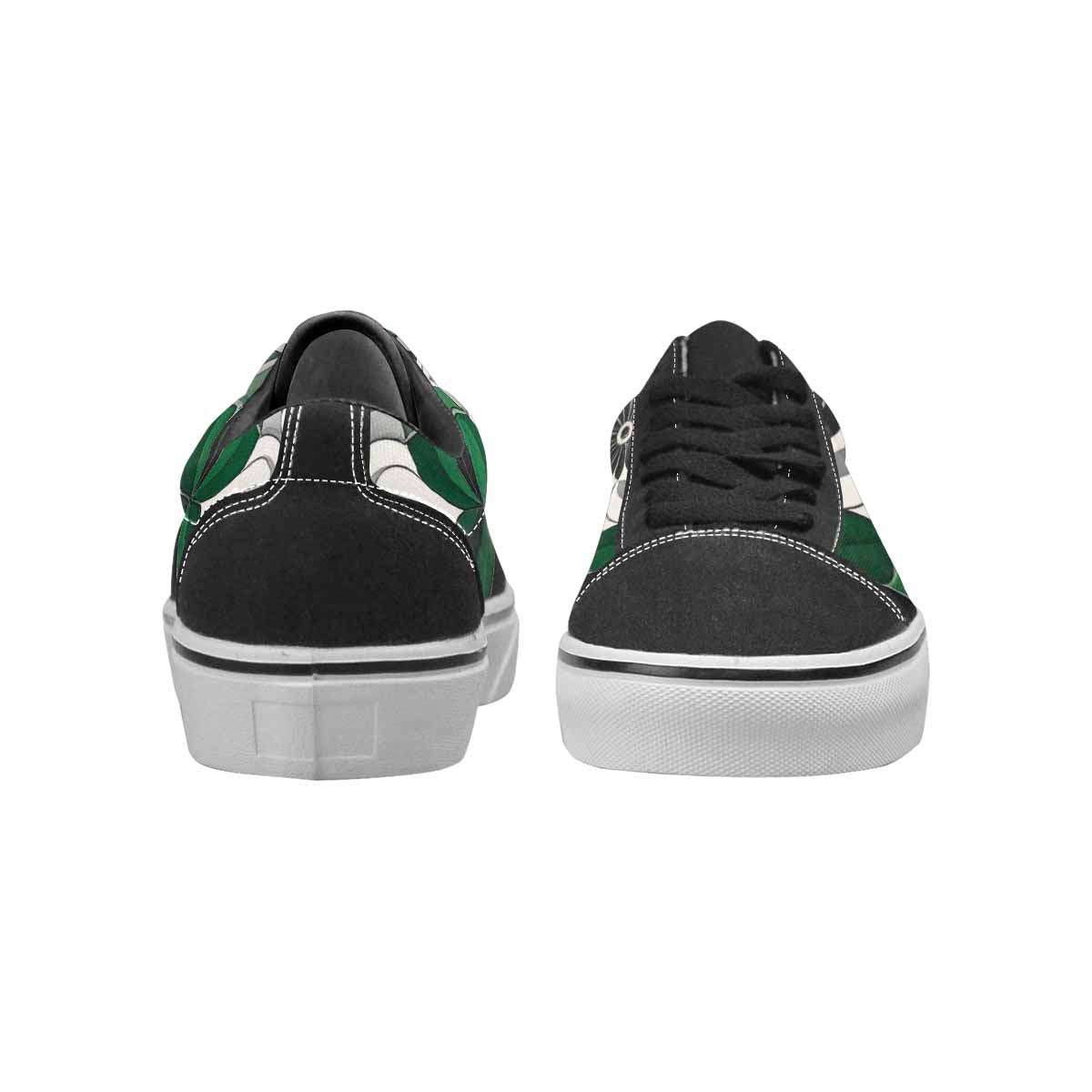 MEN'S Aromantic Flag Color Canvas Lace-Up Vibrant Chaos Custom Shoes