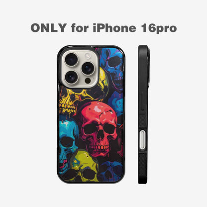 iPhone 16 Pro Case — 1000s Of Skulls Digital Camo Drip, Original Design Phone Case