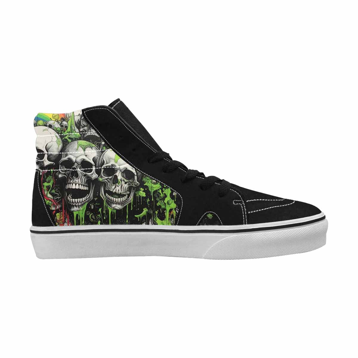 MEN'S Rainbow From Skull S High Top Canvas Dark Academia Custom Sneakers
